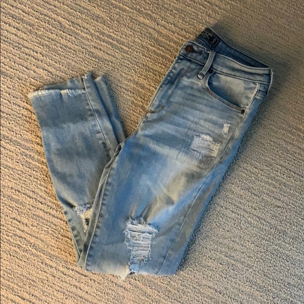 Abercrombie and Fitch high rise ankle jeans